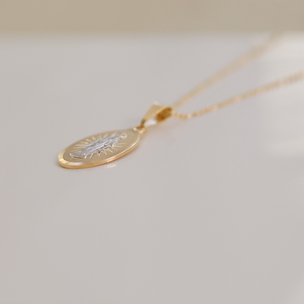 Virgin Mary Necklace | 18k Gold Filled - Picture 2 of 4